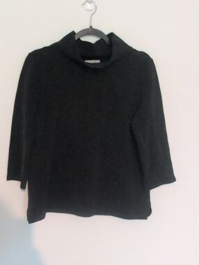 Hobbs London Women's Black Mock Neck Shirt
